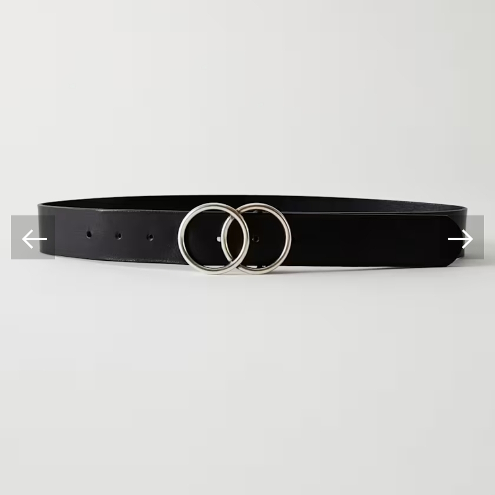 Aritzia Auxiliary Double Ring Jean Belt NWOT, Genuine Leather